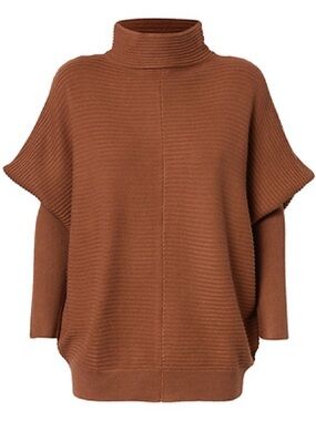 Dailylook Ottoman Mock Neck Sweater, Terracotta